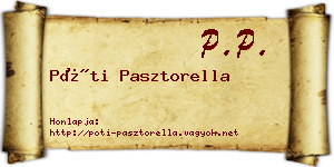 Póti Pasztorella névjegykártya